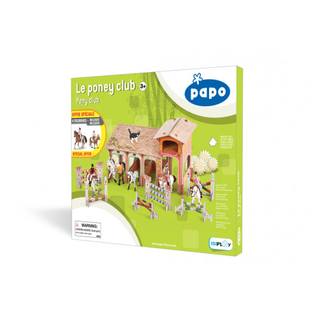 Le poney club PAPO, avec 4 figurines
