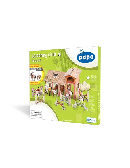 Le poney club PAPO, avec 4 figurines