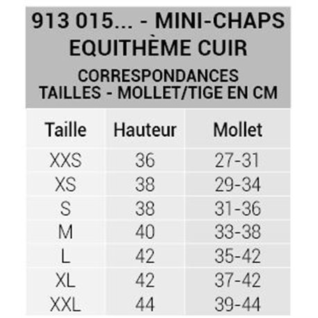 EQUITHÈME Leder Mini-Chaps