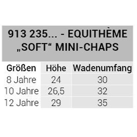 Mini-chaps EQUITHÈME "Soft"