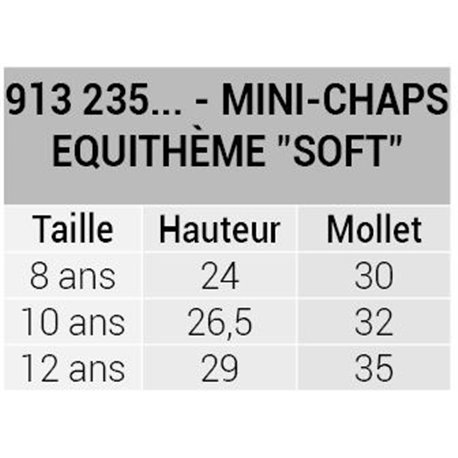 Mini-chaps EQUITHÈME "Soft"