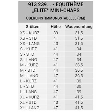 EQUITH?ME "Elite" Mini-Chaps