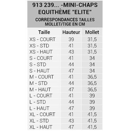 EQUITH?ME "Elite" Mini-Chaps