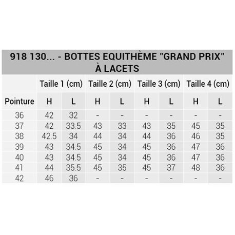 Bottes EQUITHÈME "Grand Prix" à  lacets