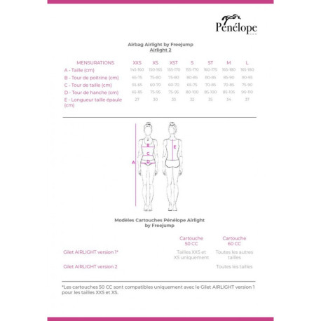 Gilet airbag PENELOPE "Airlight 2"