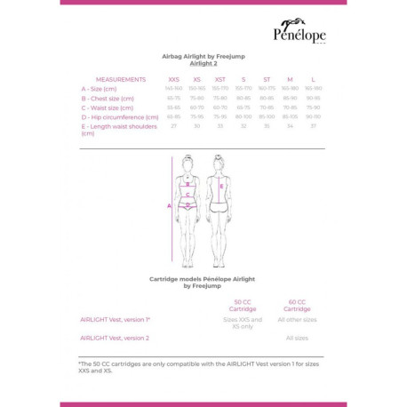 Gilet airbag PENELOPE "Airlight 2"