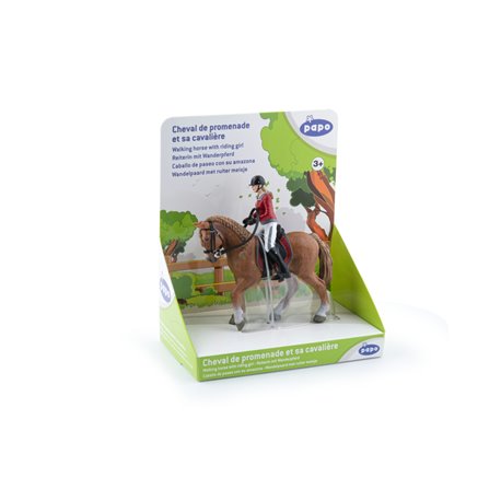 Cheval de promenade et sa cavali?re PAPO