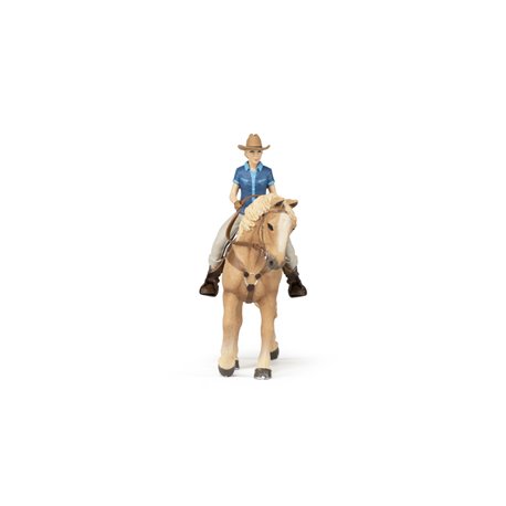 Cheval western et sa cavali?re PAPO