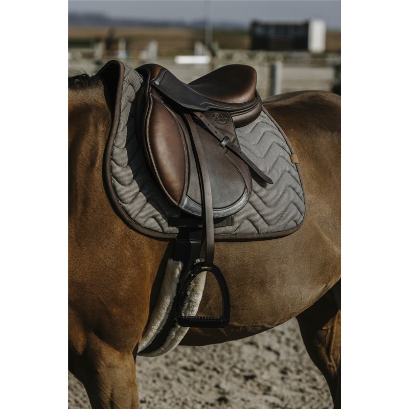 Style western vintage, tapis de selle en laine, renforts en cuir