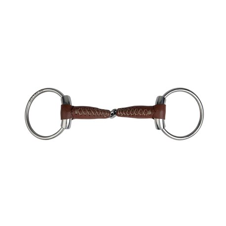 Mors 2 anneaux METALAB "Pinchless" cuir, 20 mm