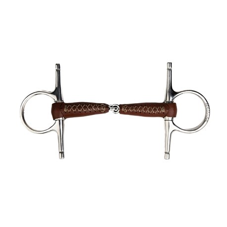 METALAB „Pinchless" Knebeltrense, lederbezogen, 20 mm