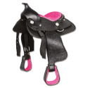 SELLE WESTERN SYNTHÉTIQUE THINK PINK POUR PONEY