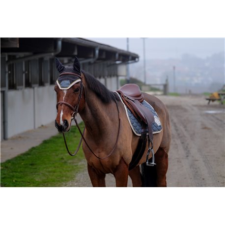 Bonnet chasse-mouches EQUITHÈME "Denim"
