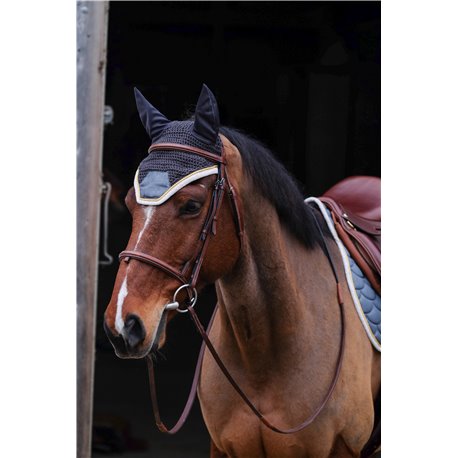 Bonnet chasse-mouches EQUITHÈME "Denim"