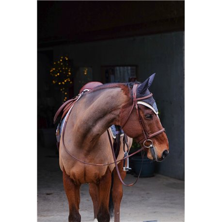 Bonnet chasse-mouches EQUITHÈME "Denim"