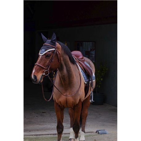 Bonnet chasse-mouches EQUITHÈME "Denim"