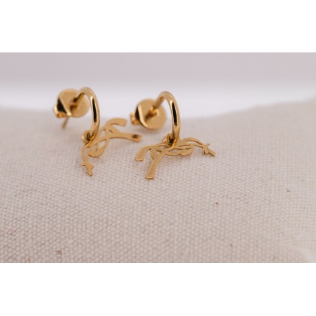BOUCLES D'OREILLES CR?OLES PENELOPE "L?ONIE"