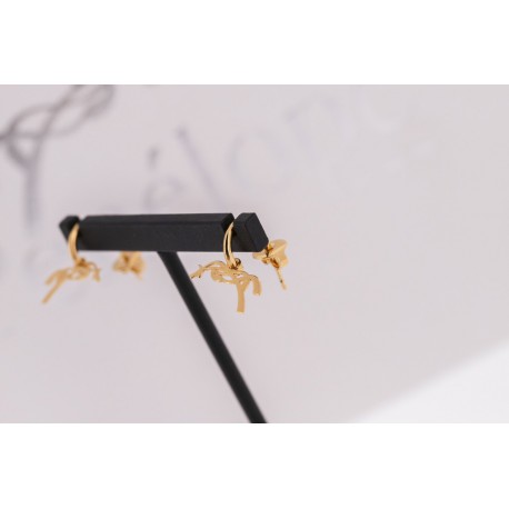 BOUCLES D'OREILLES CR?OLES PENELOPE "L?ONIE"