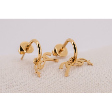 BOUCLES D'OREILLES CR?OLES PENELOPE "L?ONIE"