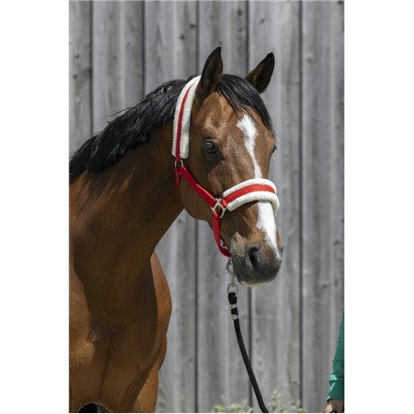 RIDING WORLD Halfter aus synthetischem Schaffell