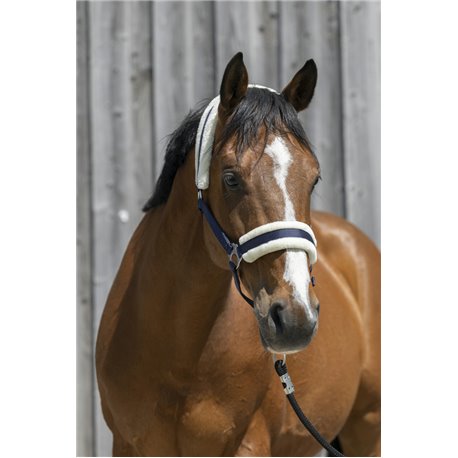 RIDING WORLD Halfter aus synthetischem Schaffell