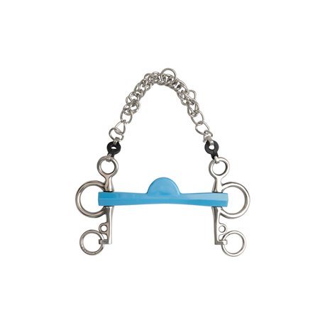 METALAB „Flexi" Pelhamgebiss, halbmond, kurze Seiten
