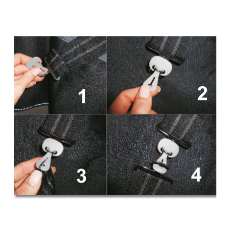 Safe-Gum, Lot De 6 ?lastiques Pour Fermetures En T