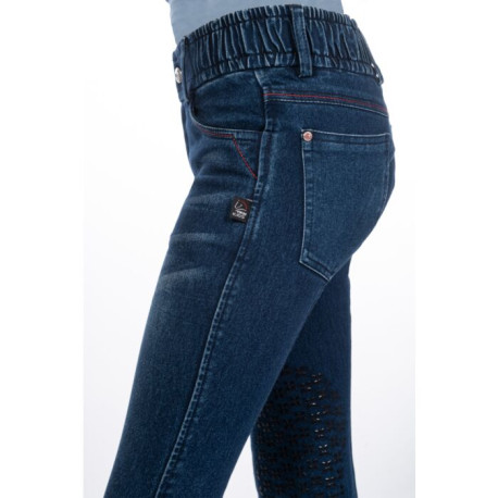 Reithose -Aymee Denim- Silikon-Kniebesatz