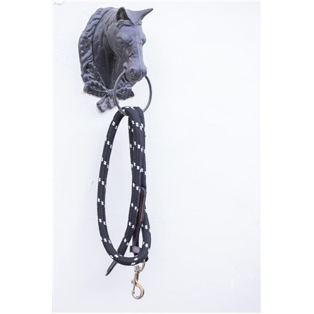 Longe PENELOPE "Corde et cuir" Noir