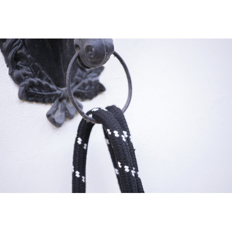 Longe PENELOPE "Corde et cuir" Noir