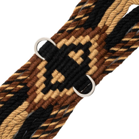 Sangle western en mohair à motif diamant