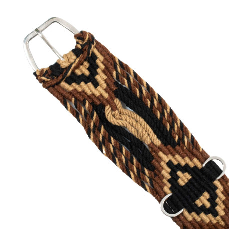 Sangle western en mohair à motif diamant