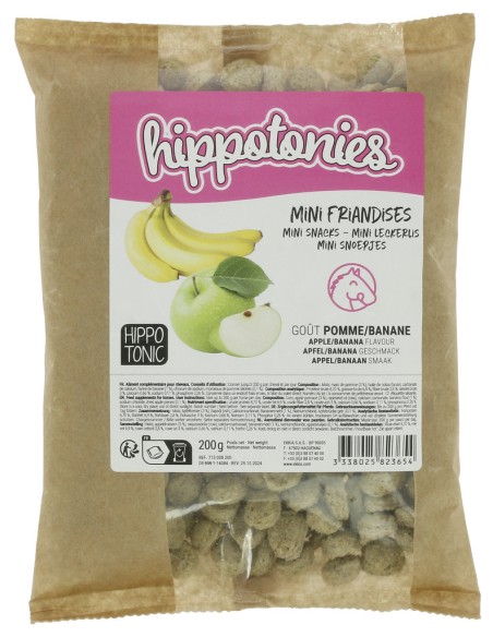 Mini friandises HIPPOTONIC - Hippotonies, goût pomme/banane 200G