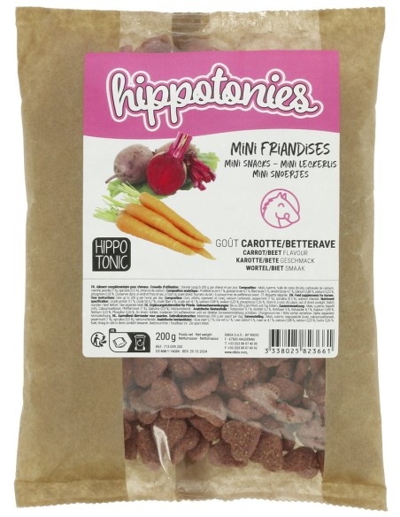 Mini friandises HIPPOTONIC - Hippotonies, goût carotte/betterave 200G
