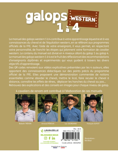 GaloPONEY Western 1 à 4 avec Vidéos Editions LAVAUZELLE