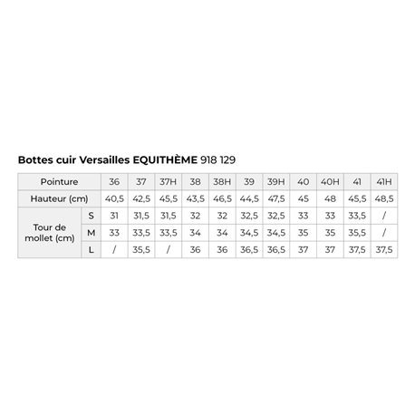 Bottes cuir EQUITHEME - Versailles