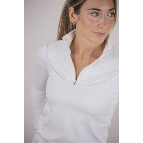 POLO TOSCANE ML BLANC