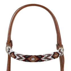 Bride bosal avec  perles et rênes en coton 2