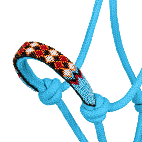 Licol à nœuds avec perles et longe