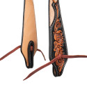 Bride western 1 oreille floral foncé