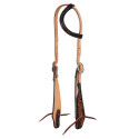 Bride western 1 oreille floral foncé