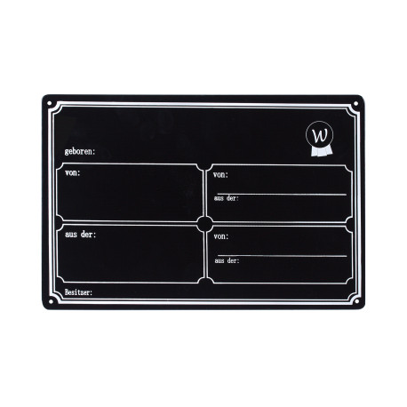 BOXENSCHILD METALL