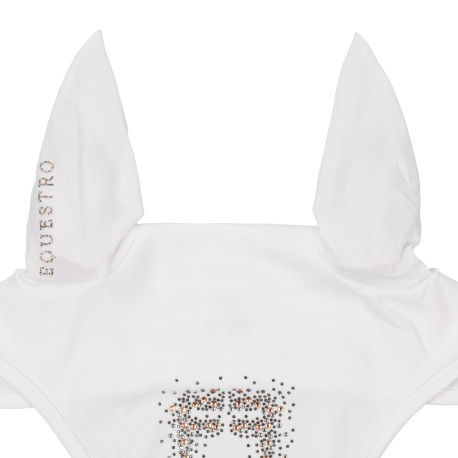 Fliegenhaube Equestro mit Strass-Logo