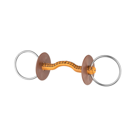 Beris Wassertrense, Lederstange Konnex Zungenbogen dünn, Ring 7,5cm