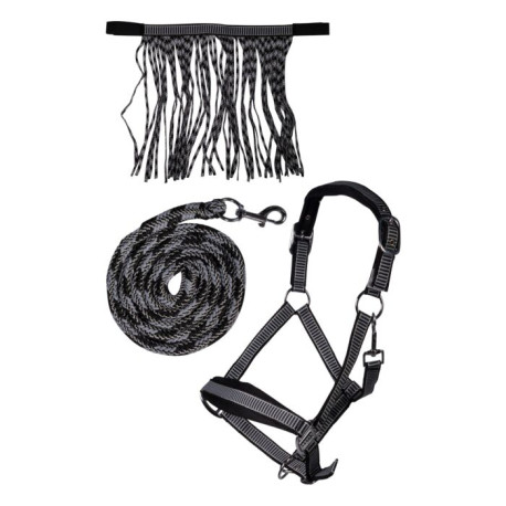 Set de licol -Lilly- mousqueton & franges détacha