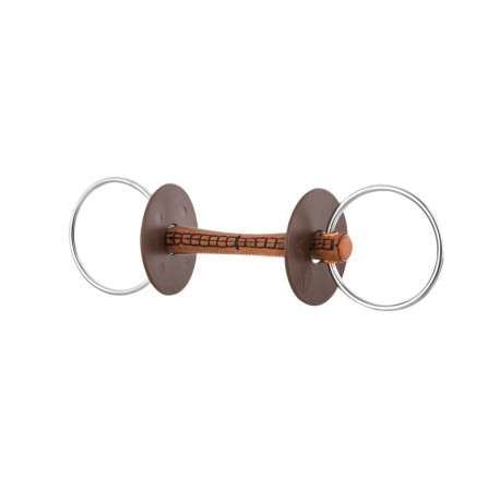 beris Wassertrense mit Lederstange, Ring 7,5cm