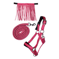 Set de licol -Lilly- mousqueton & franges détacha