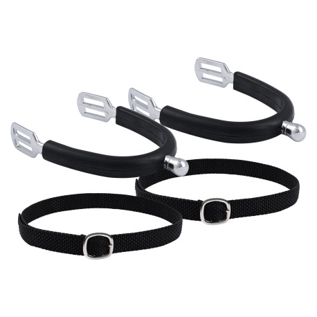 Éperons enfant IRH Basic 15 mm avec revêtement silicone