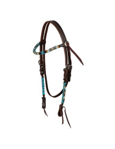 Bridon western huilé avec perles Navajo Sky