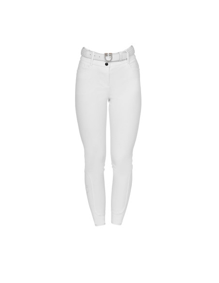 EQUESTRO Pantalon femme full grip taille haute logo en strass